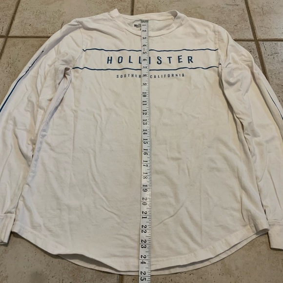 Hollister Southern California Logo Long Sleeve T-Shirt - White - Men's Small - Picture 7 of 7